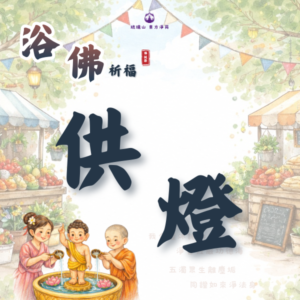 【浴佛節】供燈(不倒杯)
